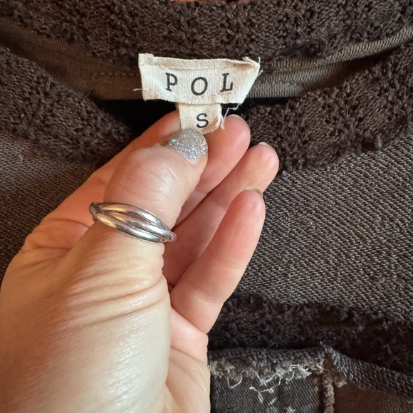 POL Boho Patchwork Peace Sign Top | Oversized Earthy Festival Free People Style - Picture 2 of 5